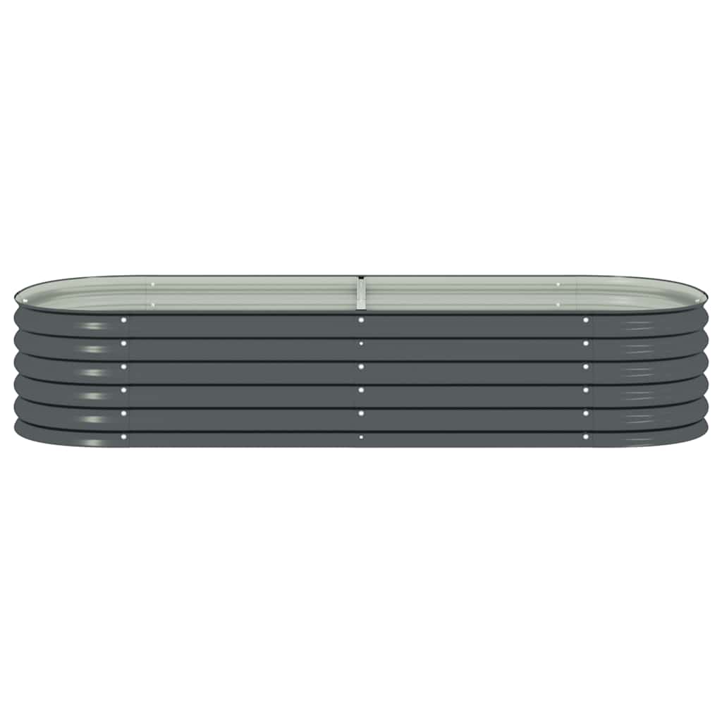 Arriate De Acero Galvanizado Gris 240x80x44 Cm_4