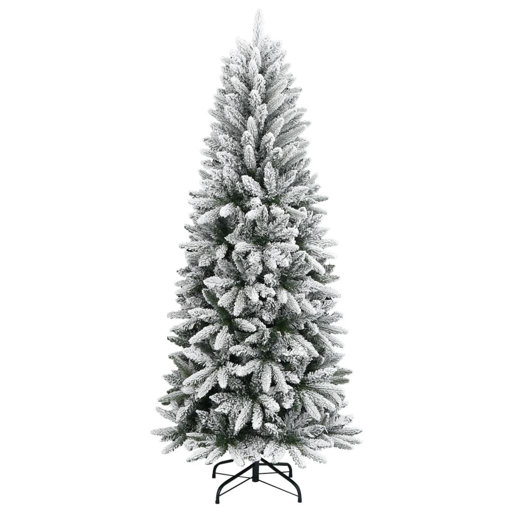 Vidaxl Árbol De Navidad Artificial Con Nieve Pvc Y Pe 180 Cm_1