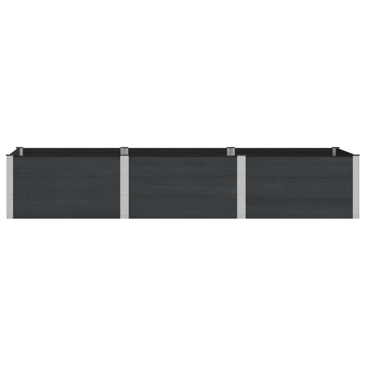 Arriate Elevado Negro 300 X 100 X 54 Cm Wpc Y Aluminio_2