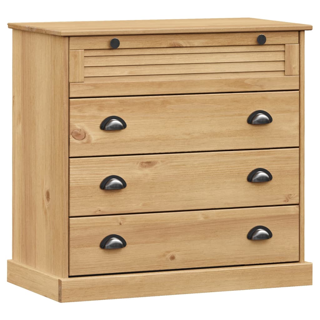 Aparador Alto Vigo Madera Maciza De Pino 80x40x176 Cm / Vetonek_5