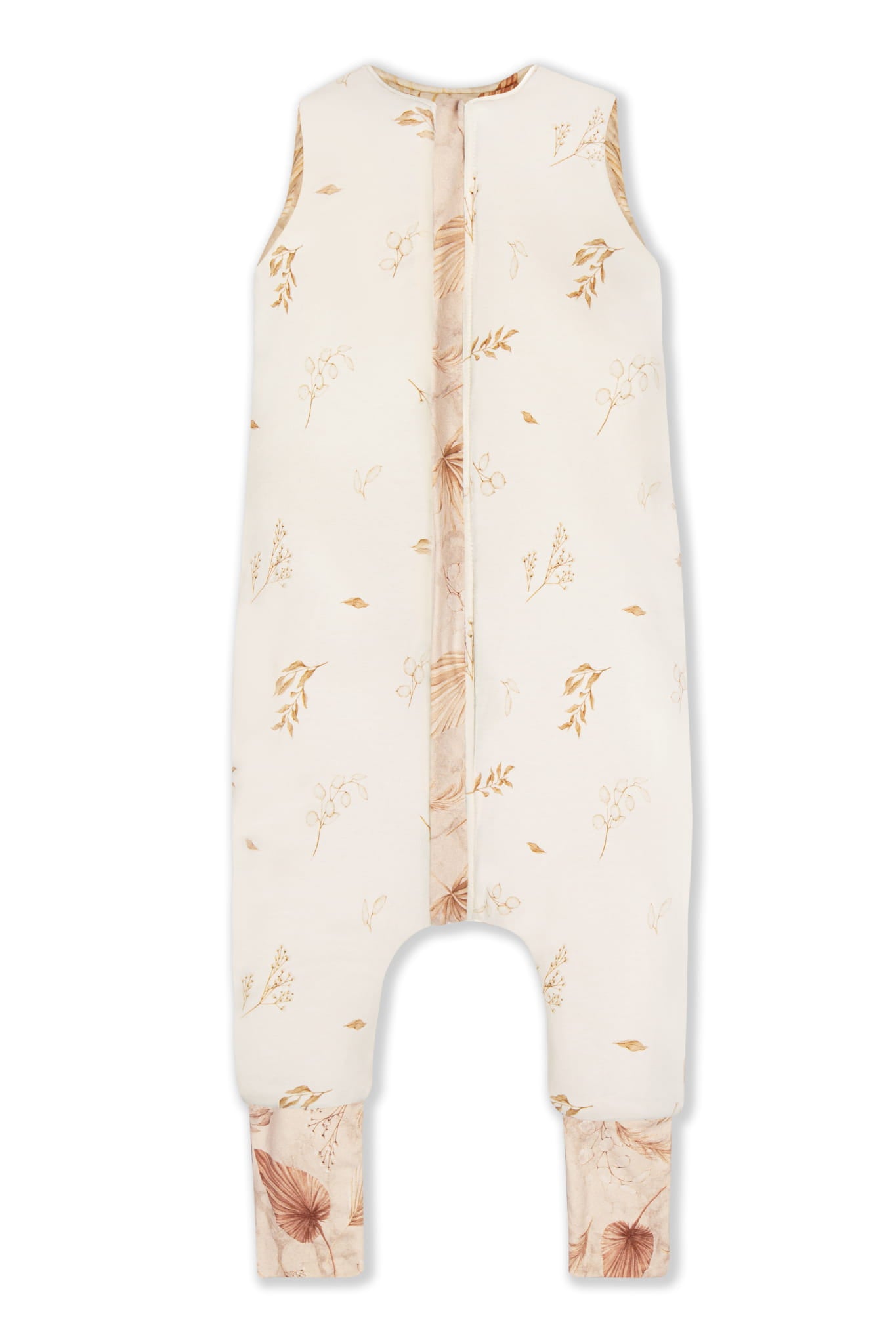 Saco De Dormir Con Pies Reversible T-s Jersey Algodón Bohemian Sand-bohemian Botanic_1