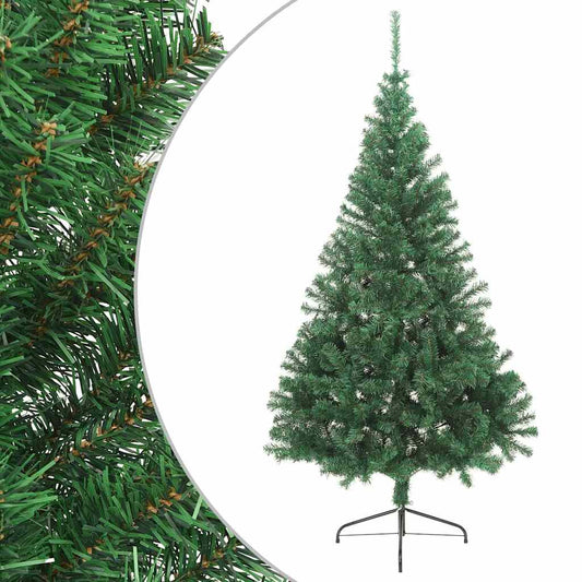 Vidaxl Medio Árbol De Navidad Artificial Con Soporte Pvc Verde 180 Cm_0