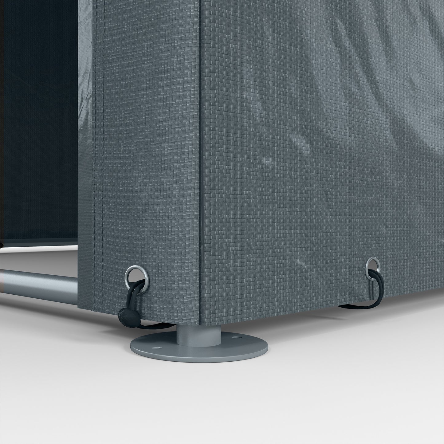 Outsunny Carpa Para Herramientas Bicicletas Y Motos 1,6x2,2x1,7 M Gris Oscuro_3