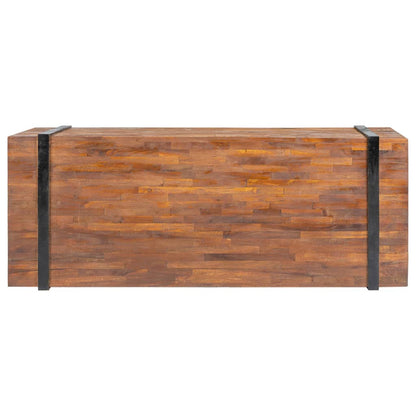 Mesa De Centro De Madera Maciza De Teca 110x45x38 Cm_2