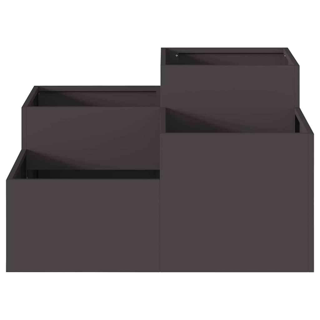 Maceta Para Jardín Negro 100 X 100 X 48 Cm Acero_5