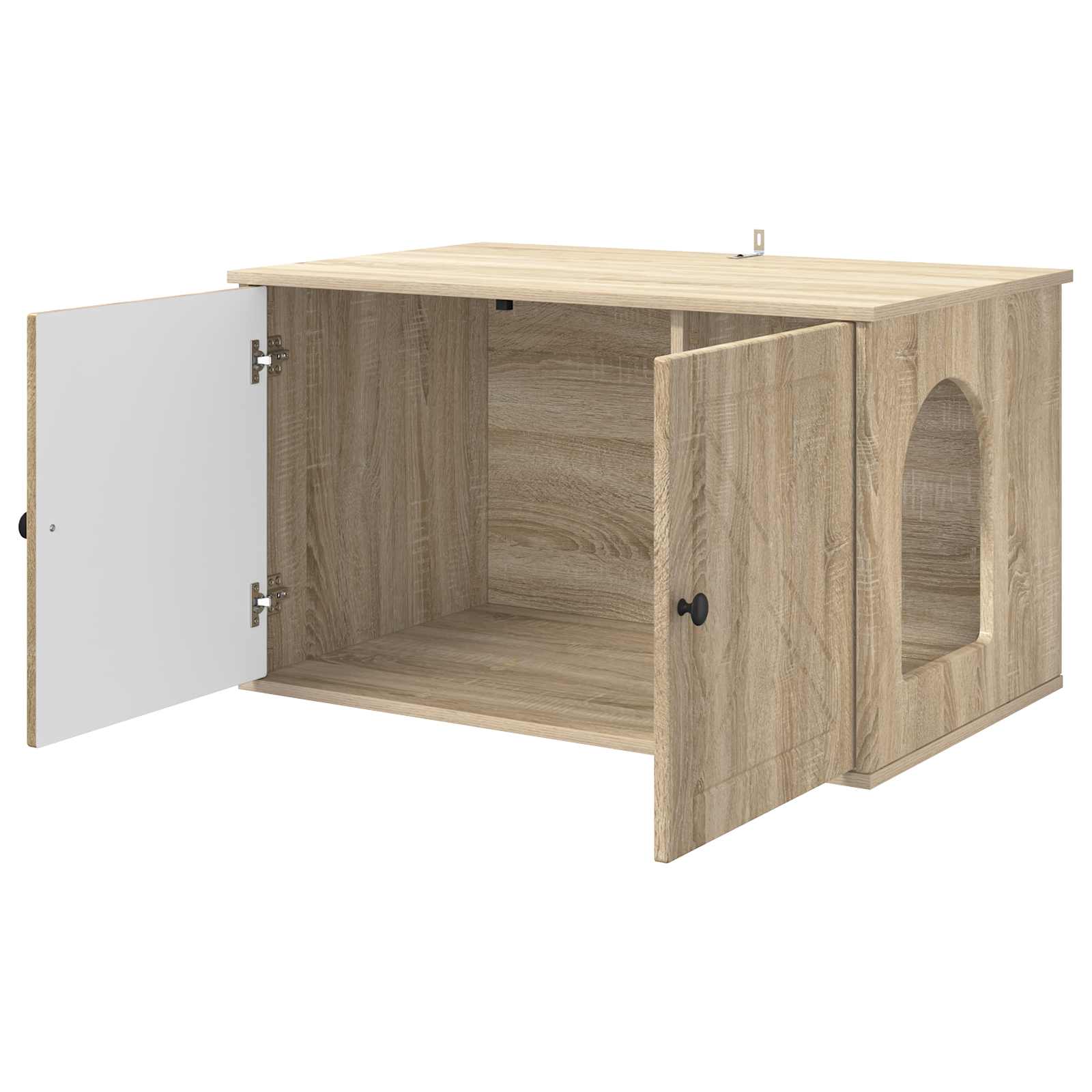 Casa Para Gatos Sonoma 85 X 55 X 50,5 Cm Madera De Ingeniería_4