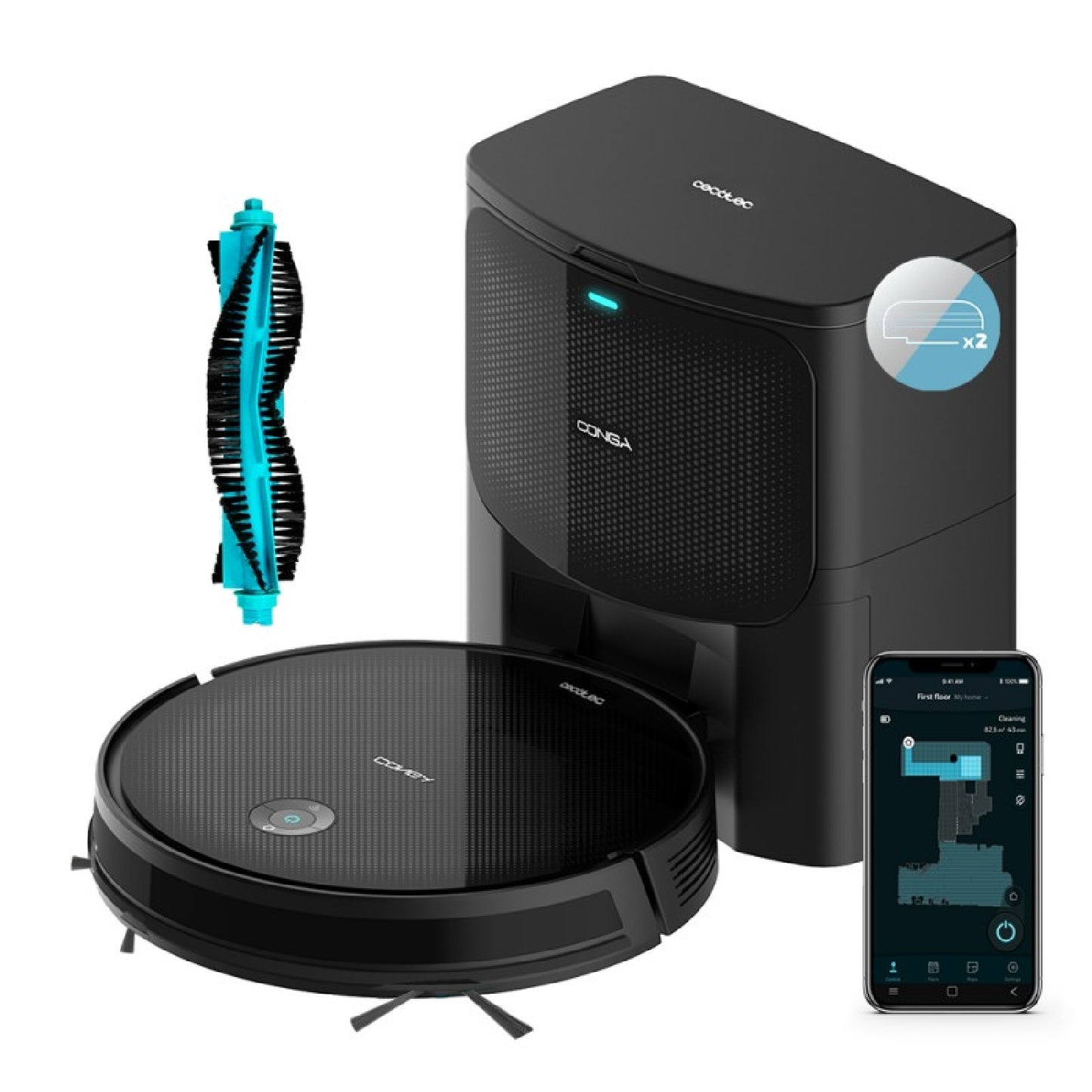 Cecotec Robot Aspirador Con Base De Autovaciado Conga 2299 Ultra Home X-treme X. 4 En 1 2100 Pa Tecnología Smartgyro 4.0_0