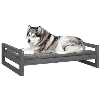 Vidaxl Cama Para Perros Madera Maciza De Pino Gris 105,5x75,5x28 Cm_3