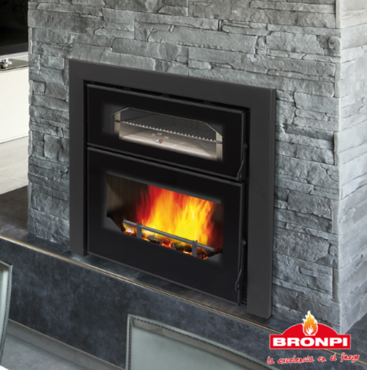 BRICOSOL HORNO DE LEÑA INSERTABLE FUNDICIÓN BRONPI MODELO EVEREST VISION_0