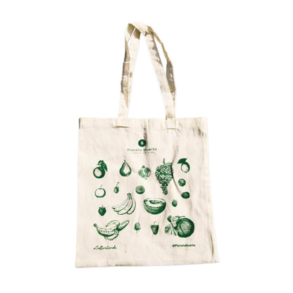 Bolsa de pano com estampado de frutas