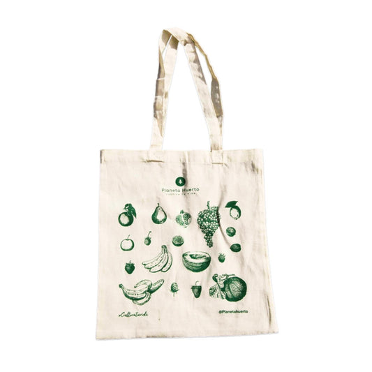 Bolsa de pano com estampado de frutas