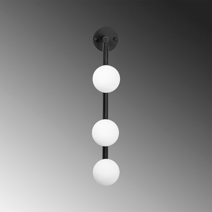 Aplique De Pared, Metal , Negro, 10x24x59, Casquillo 3 X G9 Max 10 W