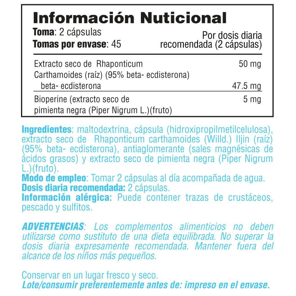 Ecdysterone (ecdisterona) - 90 Cápsulas Vegetales - Complejos Testosterona - Smart Supplements_5