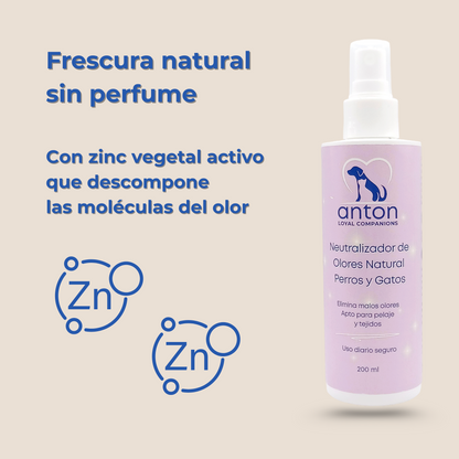Spray natural neutralizador de olores para perros y gatos – Elimina olor a orina y pis 200 ml