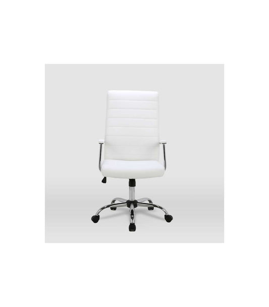 Silla De Oficina Lara Acabado Blanco. Alto: 107/117cm Ancho: 57.5cm Fondo: 60.5cm._0