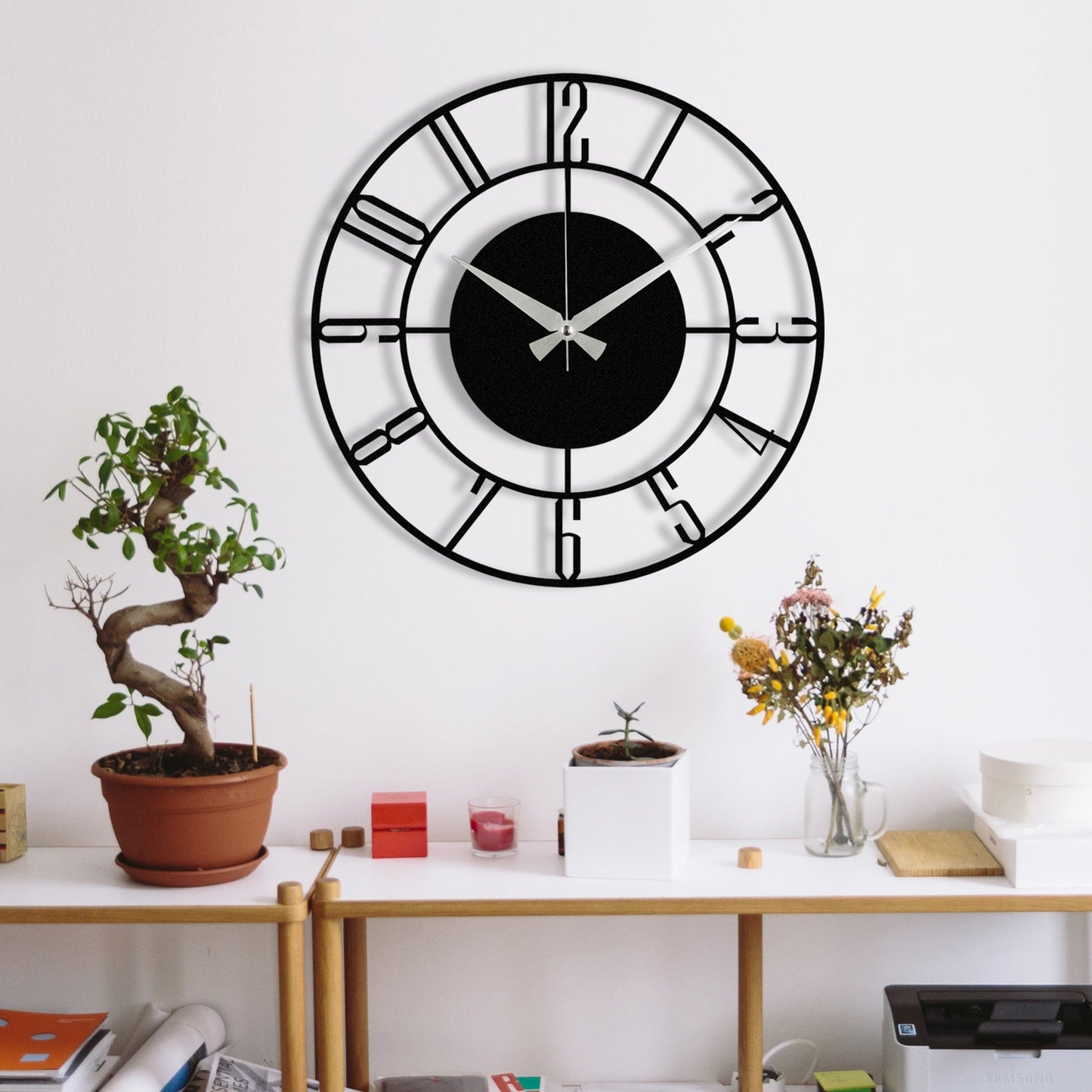 Reloj De Pared Metal Decorativo Básico_3