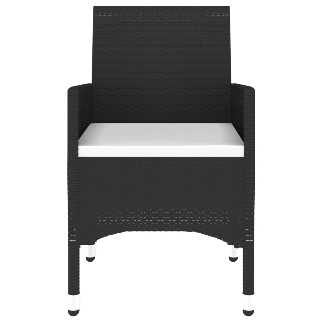 Vidaxl Set De Comedor De Jardín 7 Pzas Ratán Sintético Vidrio Negro_3