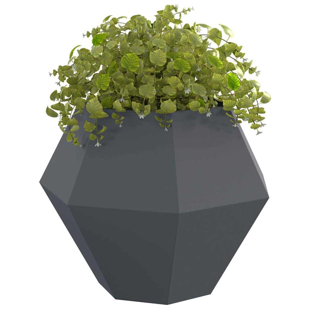 Jardinera 2 Uds. Gris Antracita 100 X 100 X 80 Cm Acero_2