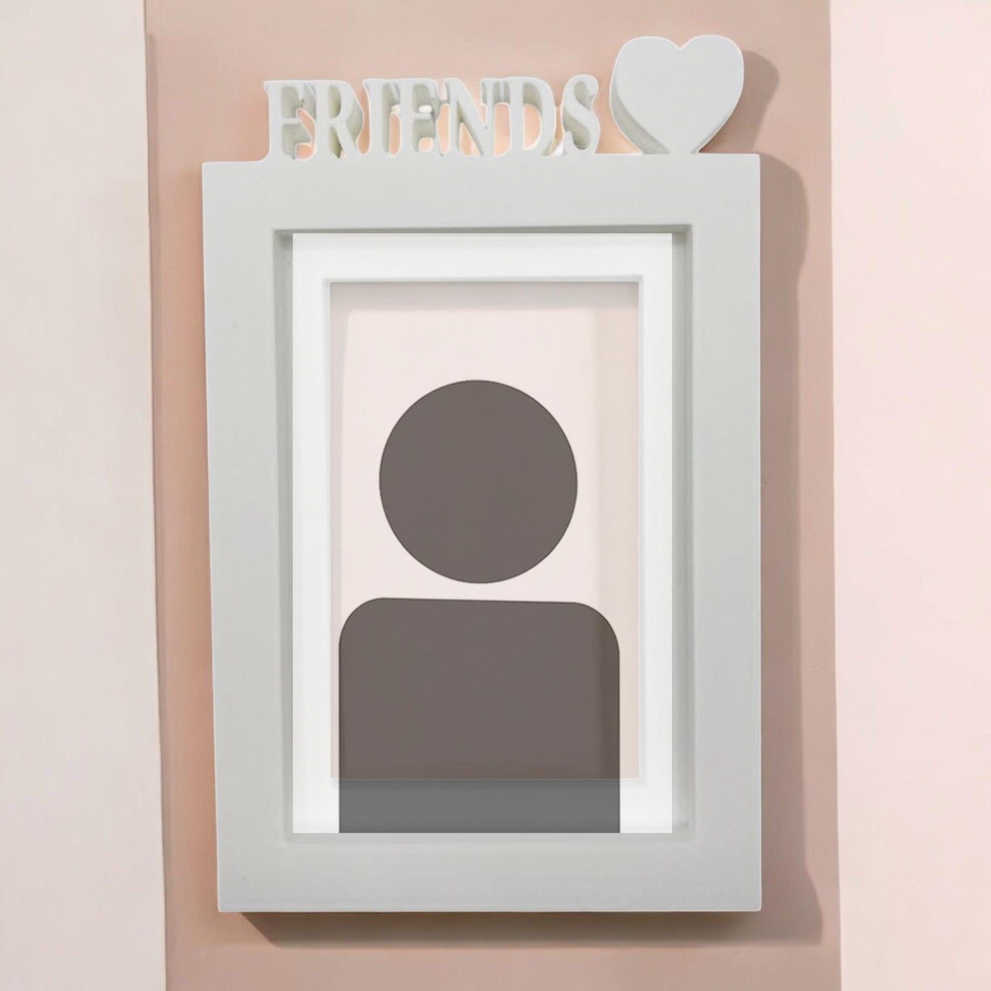 Marco De Fotos Mesa O Pared Modelo Friends 20.5x13.5cm Para Fotos 10x15cm Blanco_1
