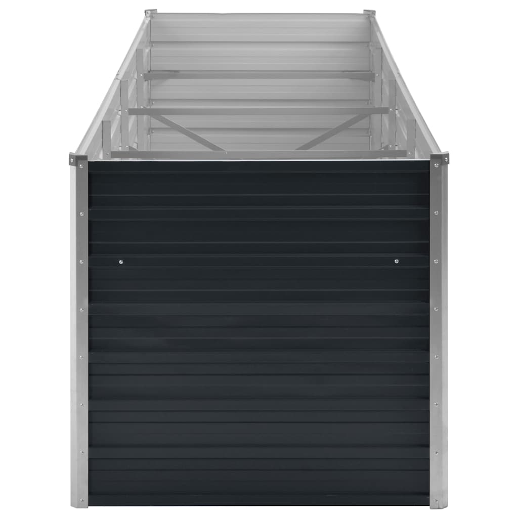 Arriate De Acero Galvanizado Gris Antracita 320x80x77 Cm_4