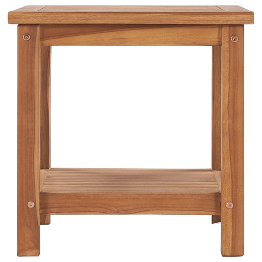Mesa De Centro De Madera Maciza De Teca 45x45x45 Cm_0