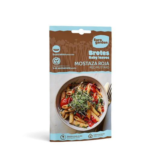 Sementes de rebentos de mostarda vermelha Eurogarden