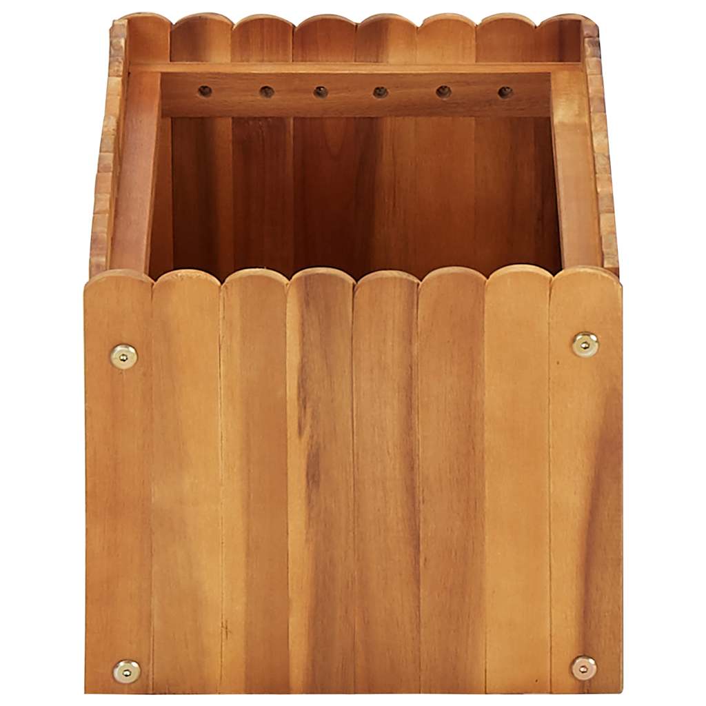 Arriate De Madera Maciza De Acacia 50x30x25 Cm_2