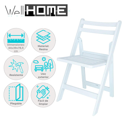 Well Home Juego De 4 Sillas Elo En Color Blanco_1