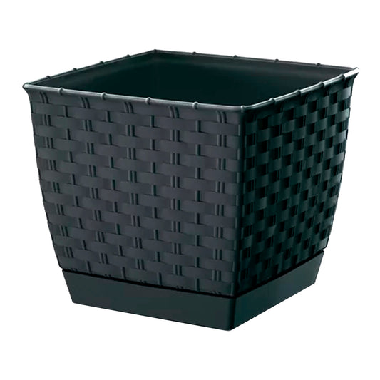 Maceta Ratolla Square 3,8l., Dimensiones (mm) 190x190x159, Color Antracita