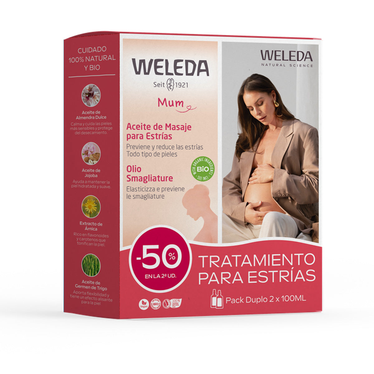 Óleo de Massagem para Estrias Weleda Duo