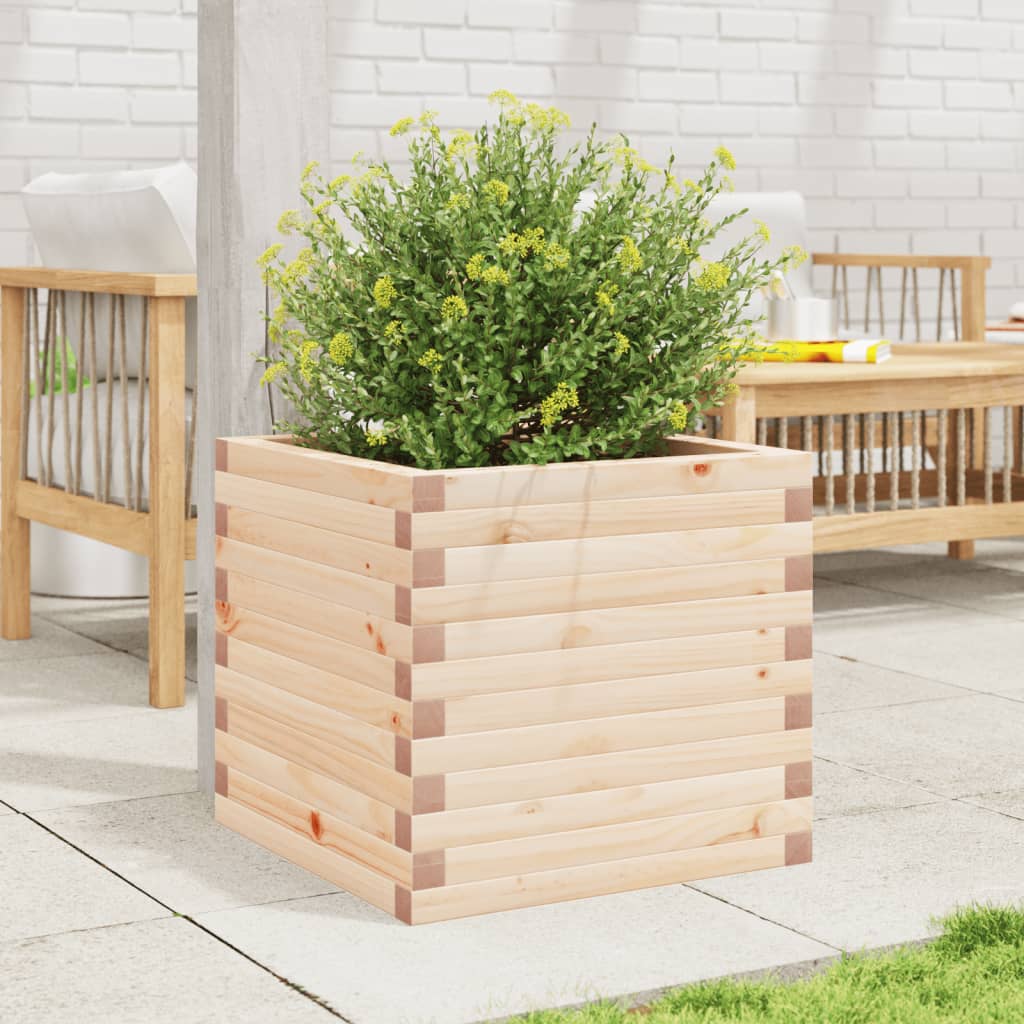 Jardinera De Madera Maciza De Pino 50x50x45,5 Cm_2