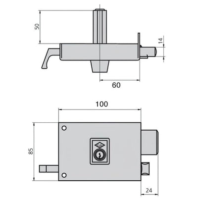 Cerradura Cvl 125ar/ 10/he Derecha