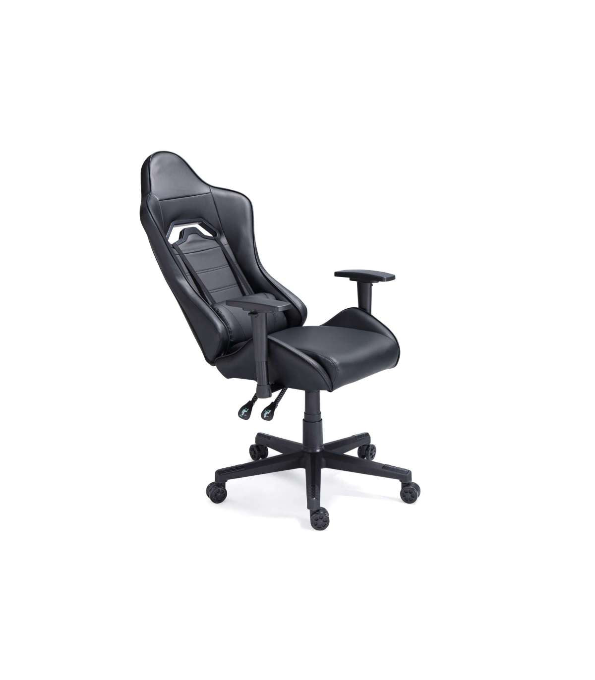 Sillón Gamer Giratorio Y Reclinable Jordan Tapizado En Símil Piel Negro, 123-133 Cm(alto_5