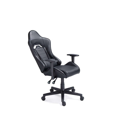 Sillón Gamer Giratorio Y Reclinable Jordan Tapizado En Símil Piel Negro, 123-133 Cm(alto_5