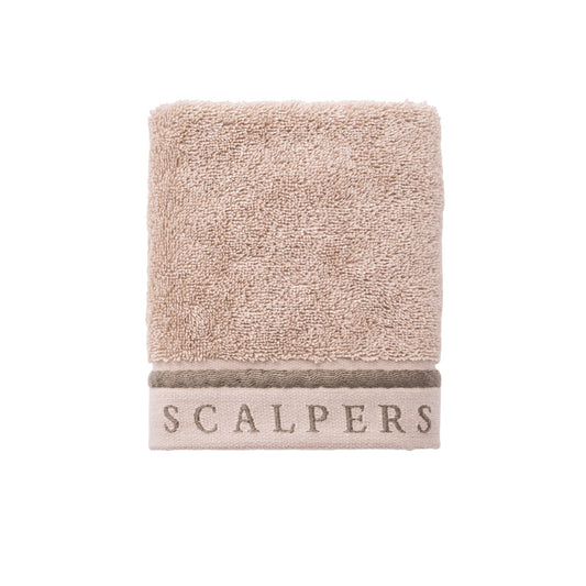 Toalla De Tocador 30x50cm En Algodón Beige Con Rayas Scalpers Home_0
