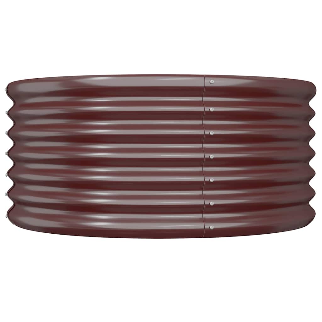 Jardinera De Acero Galvanizado Marrón 80x80x36 Cm_2
