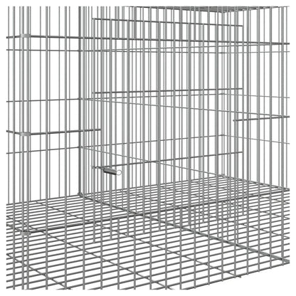 Vidaxl Jaula Para Conejos 3 Paneles Hierro Galvanizado 163x79x54 Cm_5