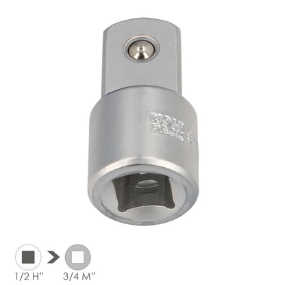 Adaptador Reductor  1/2 Hembra A 3/4 Macho Acero Cromo Vanadio, Aristas Redondas, Reductor Carraca,_0