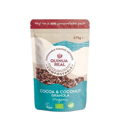 Royal Quinoa Granola com Cacau e Coco Sem Glúten BIO La Finestra Sul Cielo 250 g