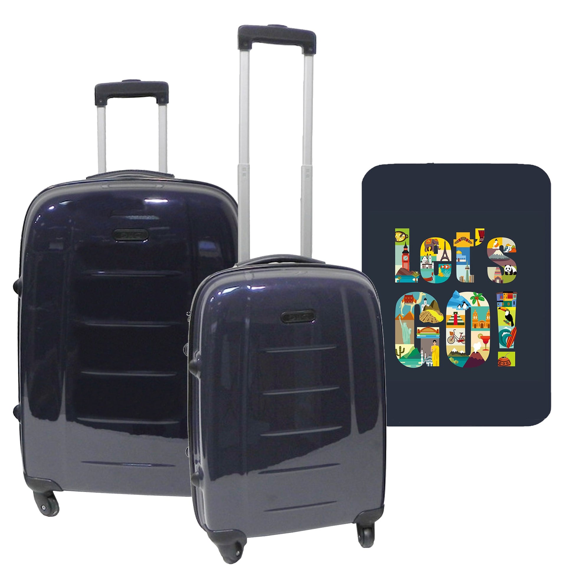 Set De 2 Maletas Trolleys Con Funda Protectora'let's Go'_0
