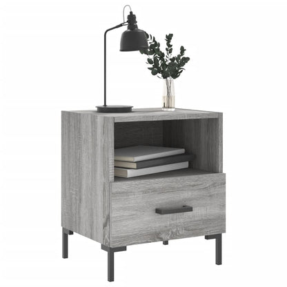 Mesitas Noche 2 Uds Madera Ingeniería Gris Sonoma 40x35x47,5 Cm_2