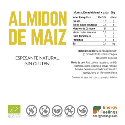 Amido de milho Espessante natural Energy Feelings 1kg