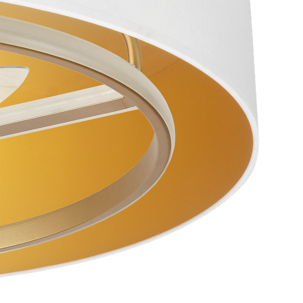 Ventilador Dc Anuska 60w Blanco/oro-oro 70d 8 Aspas 6 Veloc. 5100lm 3 Colores Remoto,memoria,reg.intensidad,temporizador_1