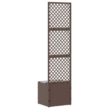 Jardín Enrejado Macetero Marrón 35 X 30 X 135 Cm Metal_4