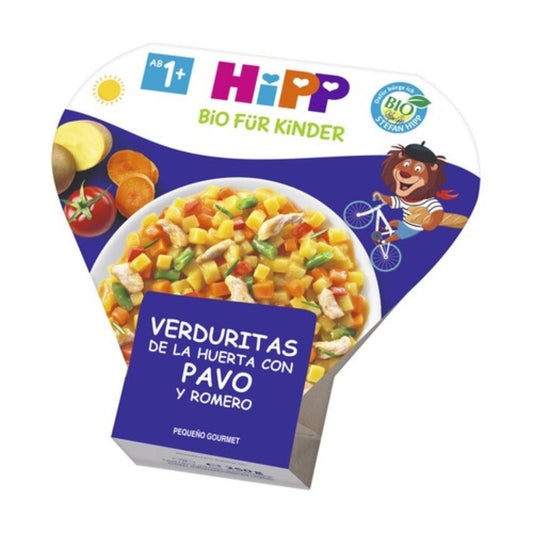 Legumes da horta com peru e rosmaninho Bio HIPP 250 g. 
