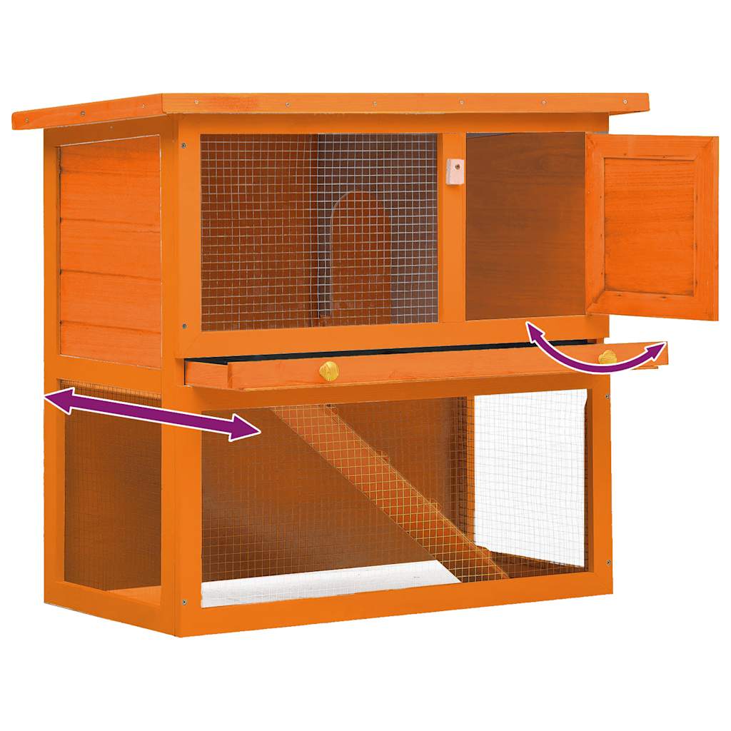 Casa De Animales Pequeños Jaula Conejera 1 Puerta Madera_4