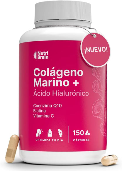 Colágeno Marino Con Ácido Hialurónico Y Q10 Nutribrain 150 Cápsulas_0