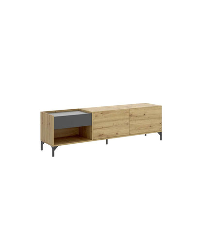Mueble De Televisión Duna En Nordic Grafito 48,6 Cm(alto)164 Cm(ancho)39,3 Cm(largo)_5