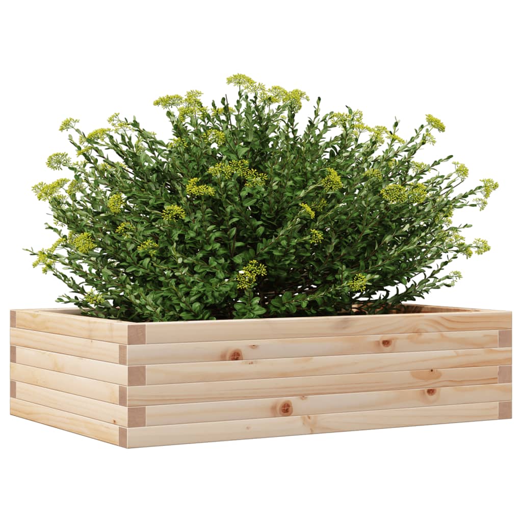 Jardinera De Madera Maciza De Pino 90x60x23 Cm_3