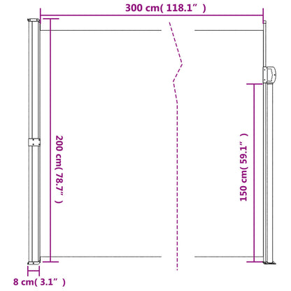Vidaxl Toldo Lateral Retráctil Rojo 200x300 Cm_2